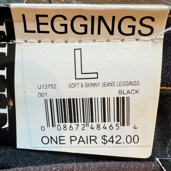 New w Tags 3 HUE Soft & Skinny Leggings Black Purple Brown - Picture 6 of 14